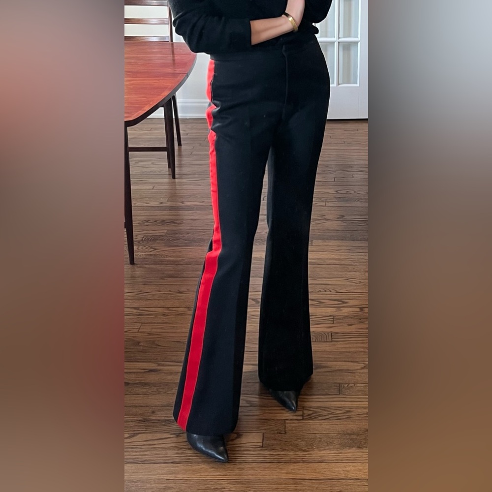 Alexander McQueen wool sharp flare trouser